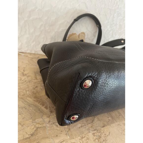 Vintage Coach Penelope black pebble leather shoulder bag tote Serial F14425 - Picture 8 of 10